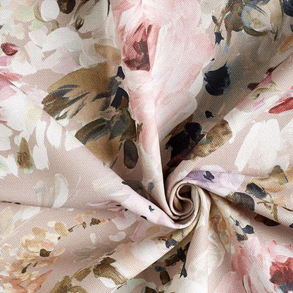 Vintage Rose Floral Tablecloth, Beige Pink, Handmade in UK