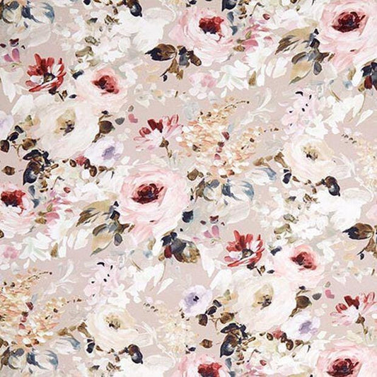 Vintage Rose Floral Tablecloth, Beige Pink, Handmade in UK