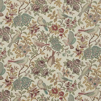 Heritage Fern Cushion Cover , Beige Brown Birds Floral Cushion Cover , Throw Pillow , Scatter Cushions , Cushion Cover UK