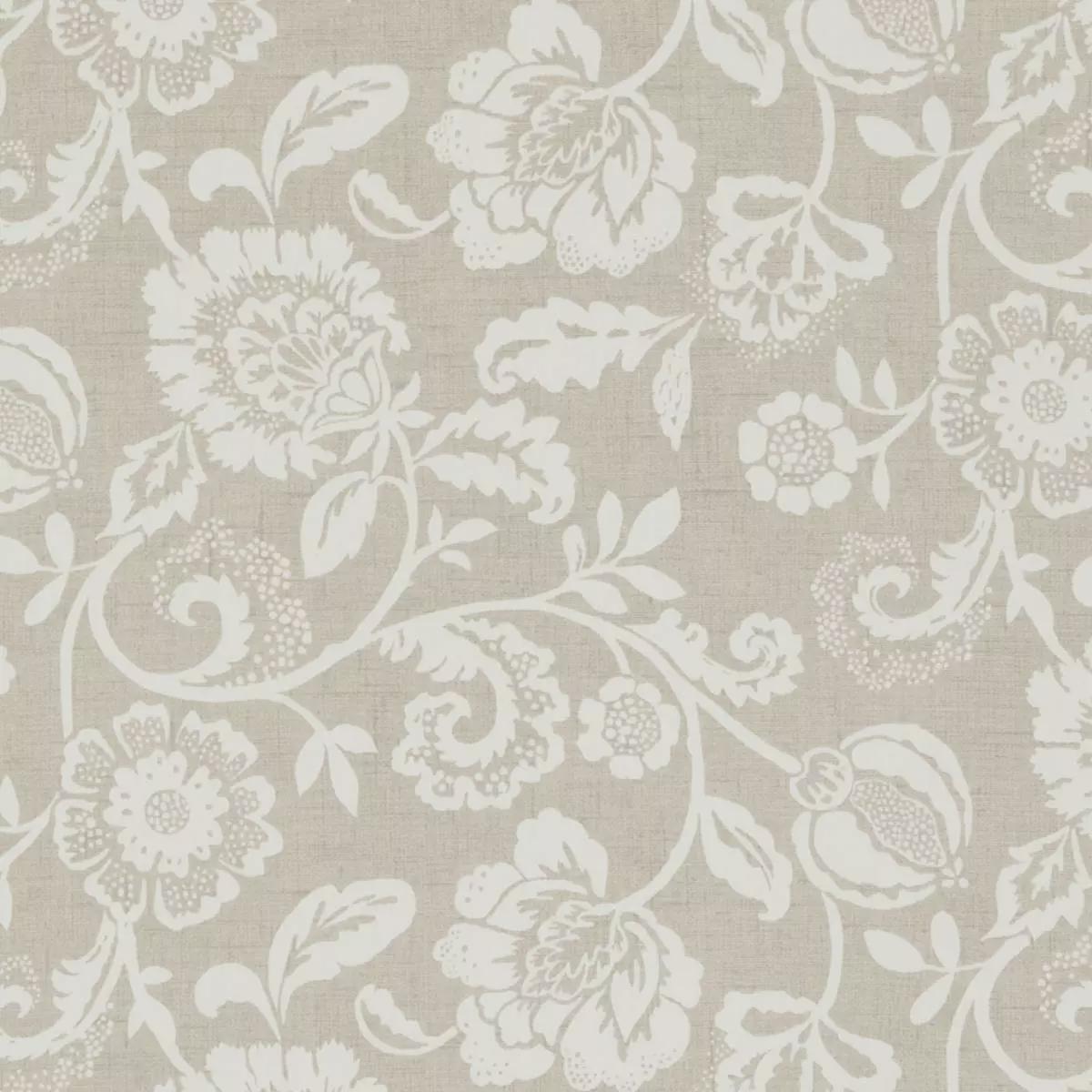 Eliza Tapestry Floral Cushion Cover , Natural Beige Cotton Throw Pillow , Handmade UK