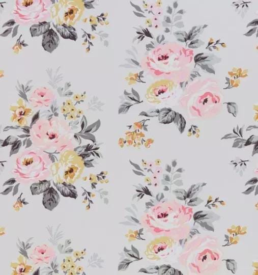 Cath Kidston Vintage Rose Cushion Cover, Handmade Cotton Throw Pillow