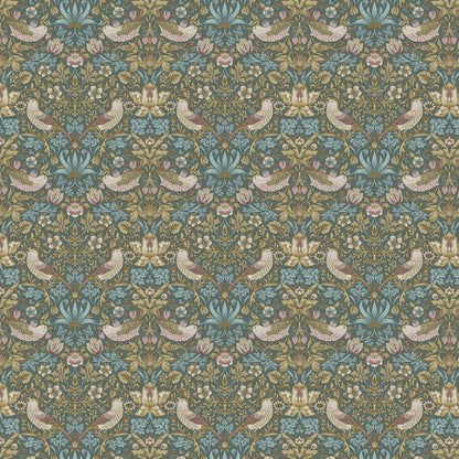 William Morris Strawberry Thief Table Runner Teal , Cotton Napkins , Birds Table Runner , Table Decoration , Various Size