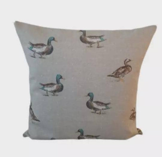 Mallard Duck Natural Beige Cushion Cover , Throw Pillow , Scatter Cushions , Cushion Cover UK