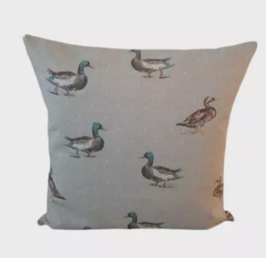 Mallard Duck Natural Beige Cushion Cover , Throw Pillow , Scatter Cushions , Cushion Cover UK