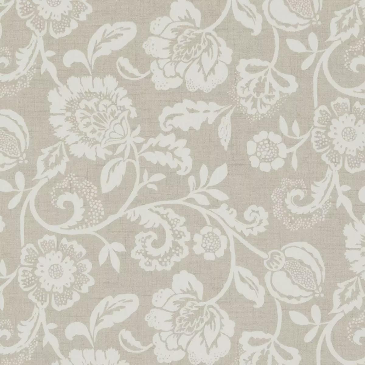 Eliza Tapestry Floral Cushion Cover , Natural Beige Cotton Throw Pillow , Handmade UK
