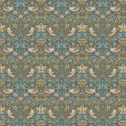 William Morris Strawberry Thief Table Runner Teal , Cotton Napkins , Birds Table Runner , Table Decoration , Various Size