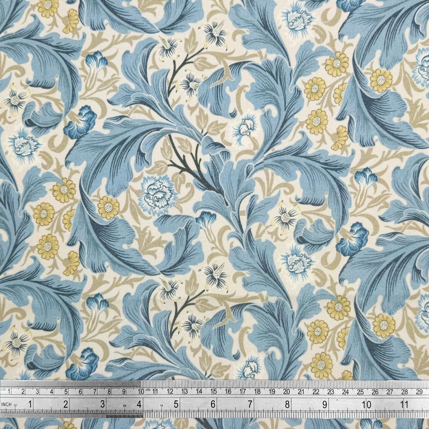 William Morris Coated Tablecloth Leicester Moonlight Azure , Outdoor Water Resistant Table Cloth , Round Oval Rectangle , Handmade in UK