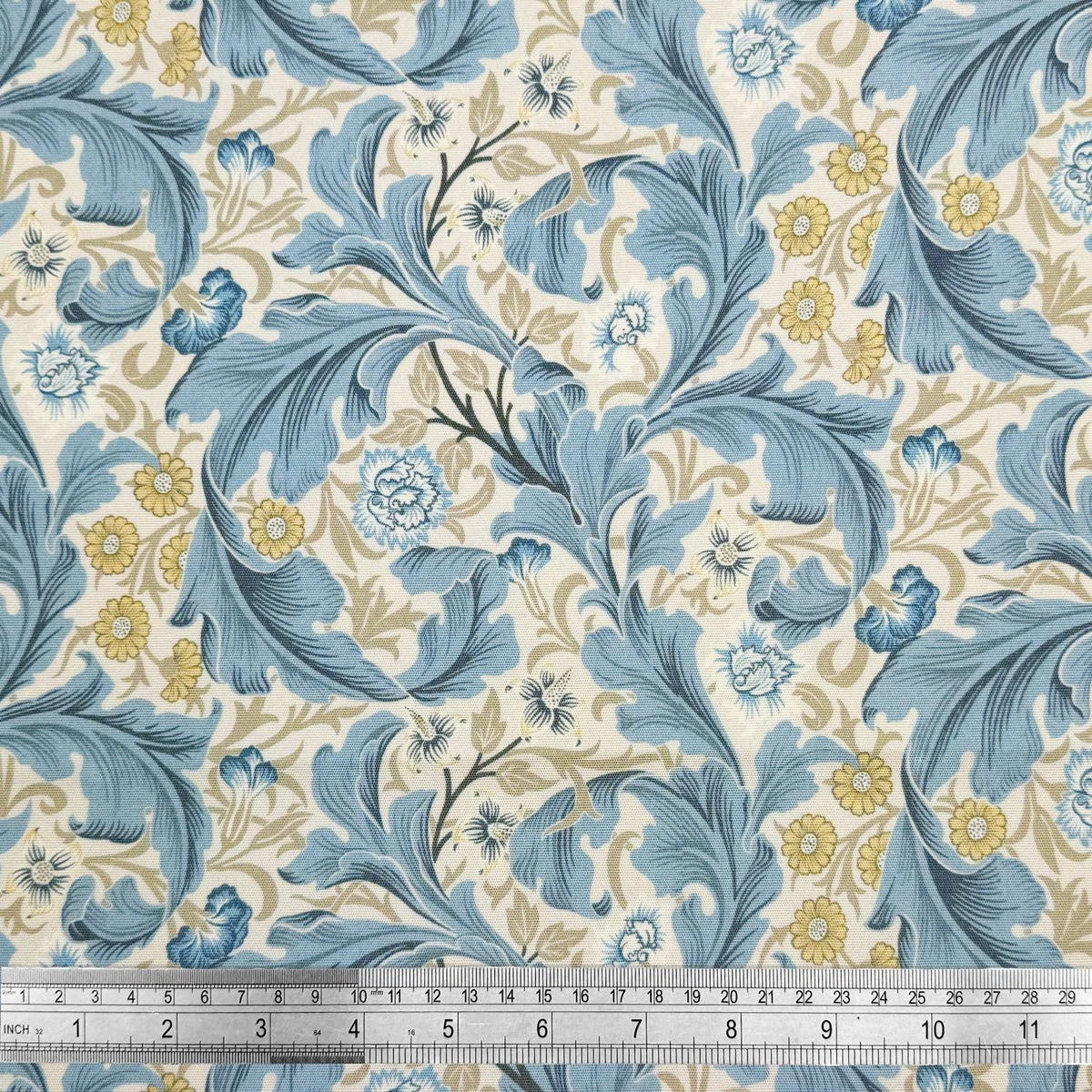 William Morris Coated Tablecloth Leicester Moonlight Azure , Outdoor Water Resistant Table Cloth , Round Oval Rectangle , Handmade in UK