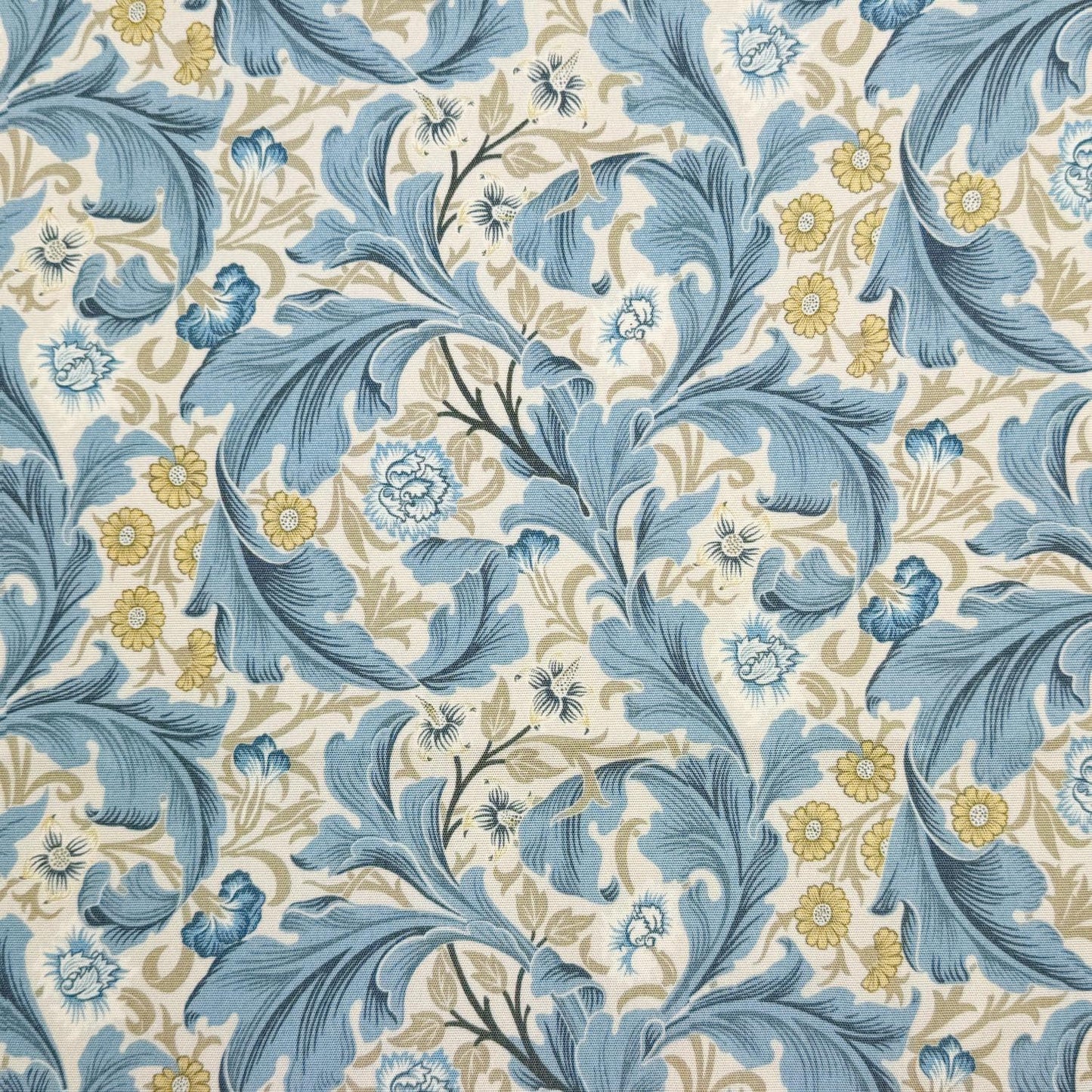 William Morris Coated Tablecloth Leicester Moonlight Azure , Outdoor Water Resistant Table Cloth , Round Oval Rectangle , Handmade in UK