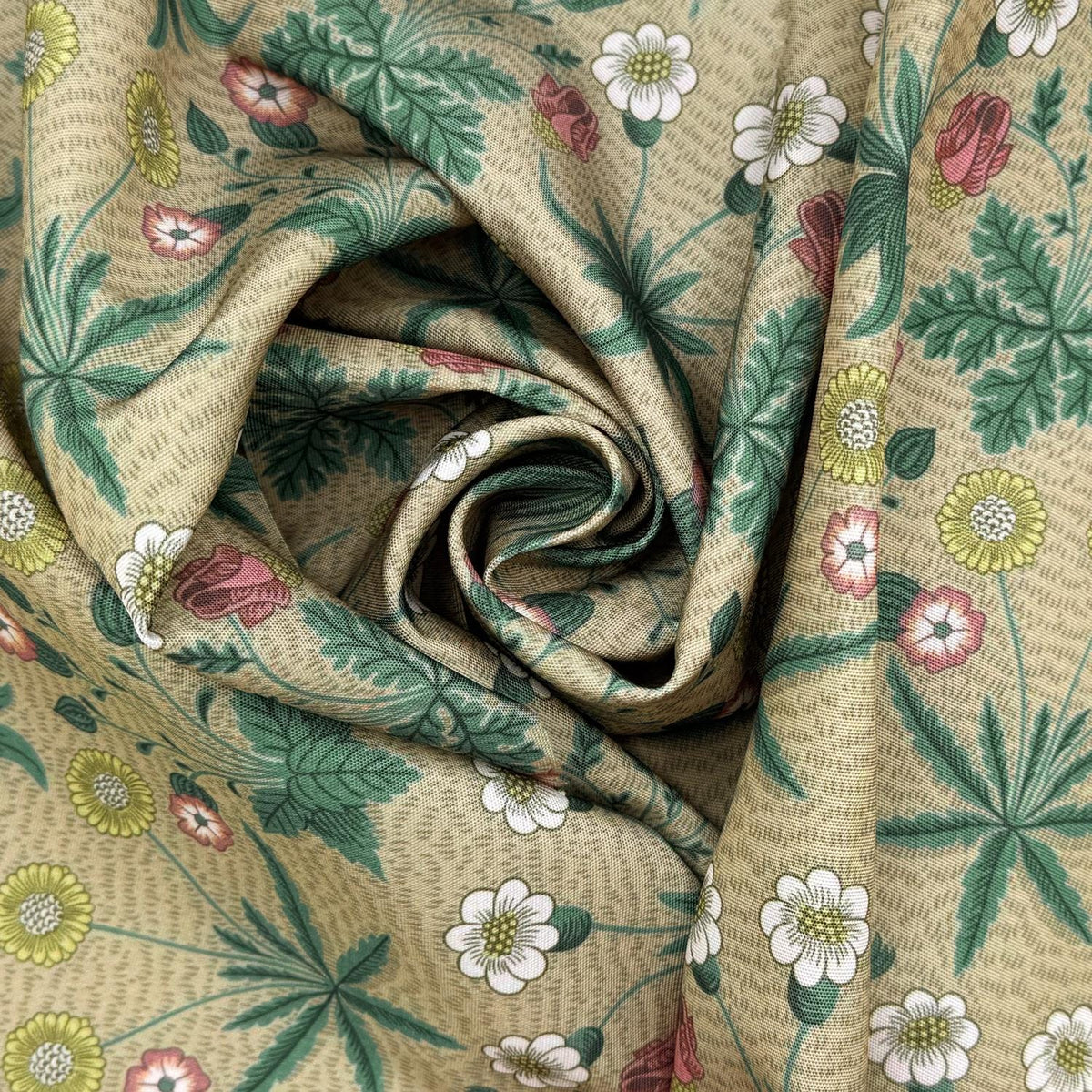 William Morris Coated Tablecloth Putty Natural Green , Outdoor Water Resistant Table Cloth , Round Oval Rectangle , Handmade in UK