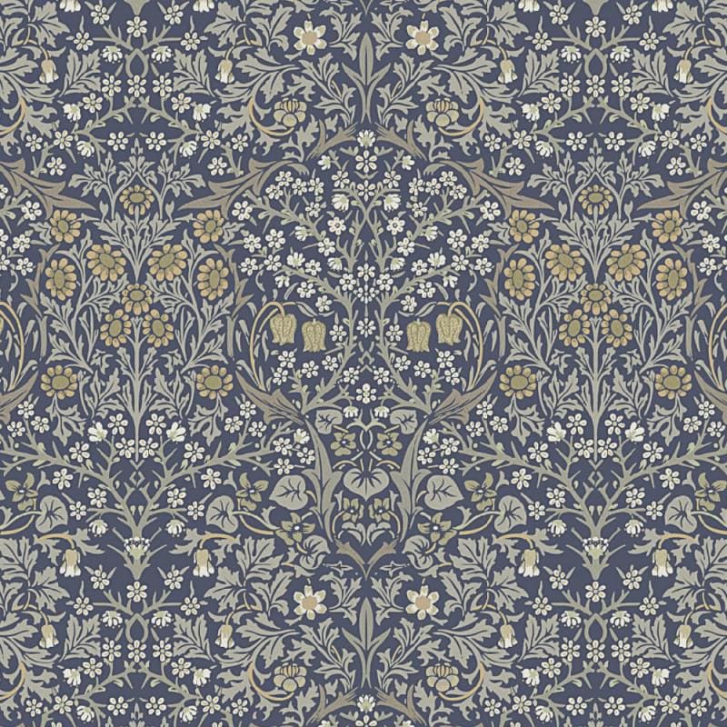 William Morris Coated Tablecloth Blackthorne River , Water Resistant Teflon Coated , Round Oval Rectangle Table Cloth