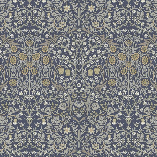 William Morris Coated Tablecloth Blackthorne River , Water Resistant Teflon Coated , Round Oval Rectangle Table Cloth