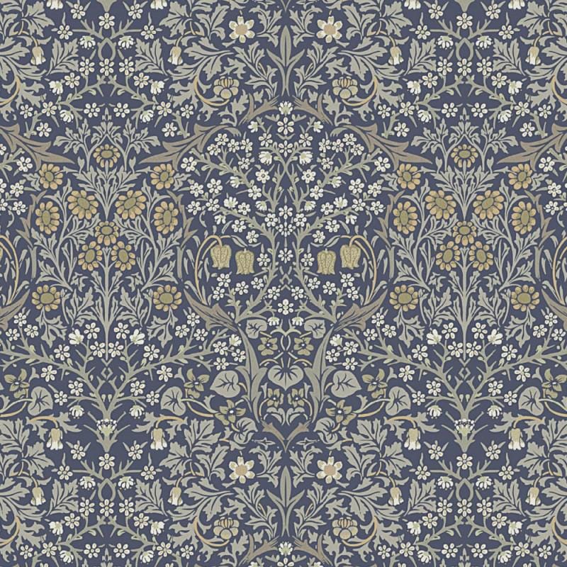 William Morris Coated Tablecloth Blackthorne River , Water Resistant Teflon Coated , Round Oval Rectangle Table Cloth
