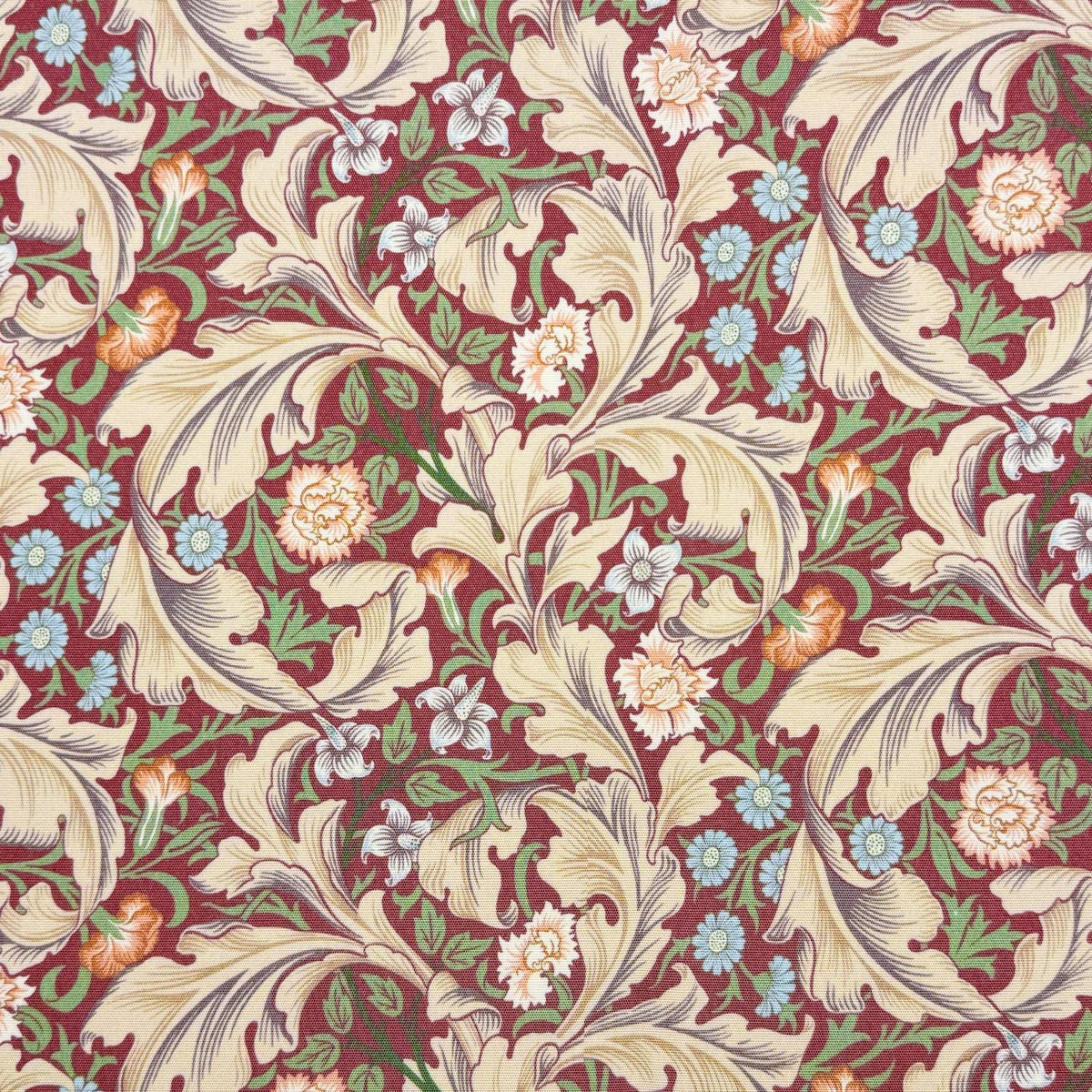 William Morris Coated Tablecloth Leicester Wine Red , Outdoor Water Resistant Table Cloth , Round Oval Rectangle , Handmade in UK