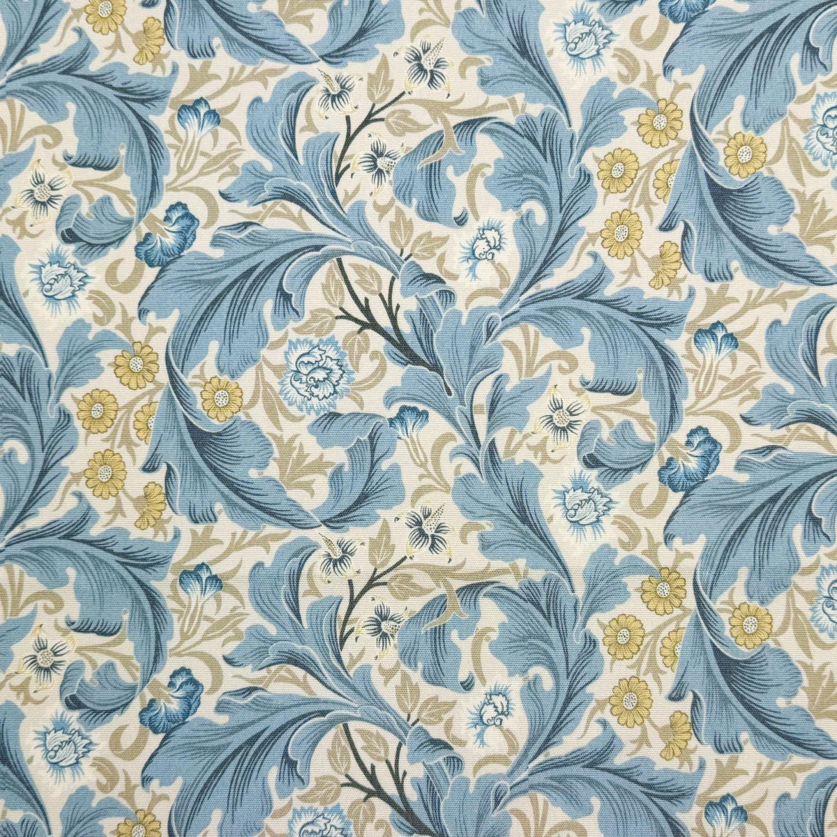 William Morris Coated Tablecloth Leicester Moonlight Azure , Outdoor Water Resistant Table Cloth , Round Oval Rectangle , Handmade in UK