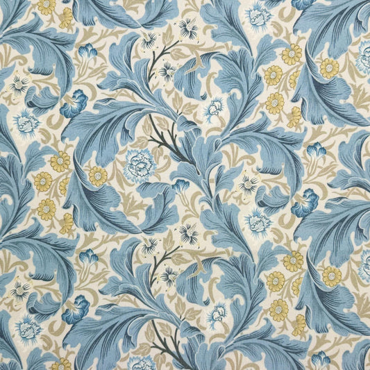 William Morris Coated Tablecloth Leicester Moonlight Azure , Outdoor Water Resistant Table Cloth , Round Oval Rectangle , Handmade in UK