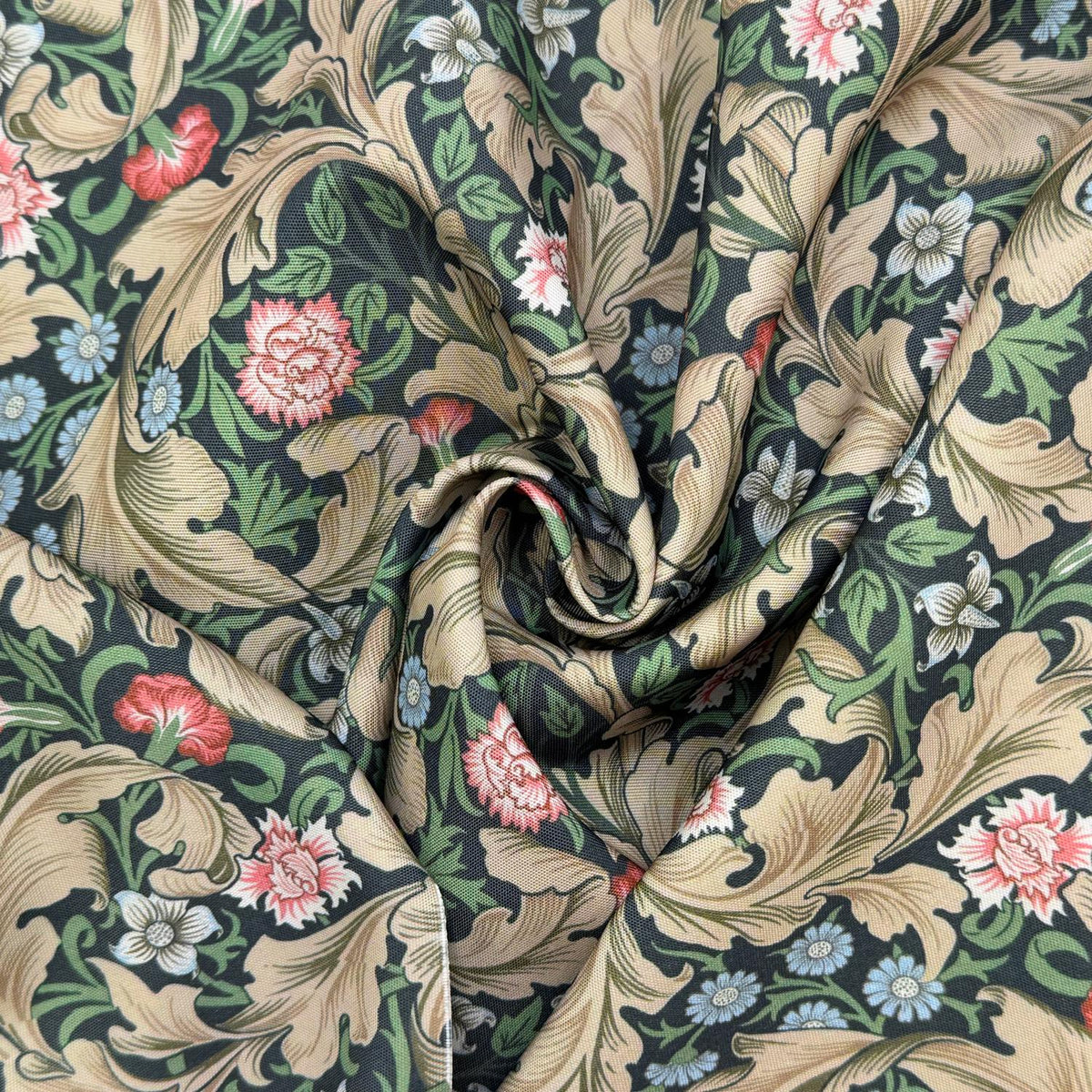 William Morris Coated Tablecloth Leicester Forest Green , Outdoor Water Resistant Table Cloth , Round Oval Rectangle , Handmade in UK