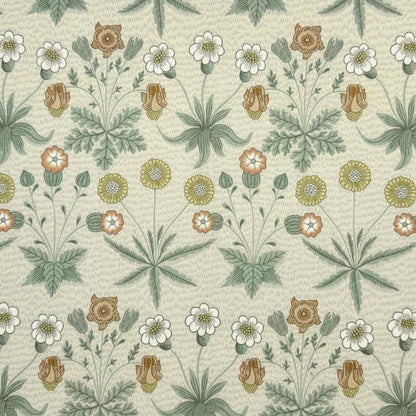 William Morris Coated Tablecloth Daisy Pebble , Outdoor Water Resistant Table Cloth , Round Oval Rectangle , Handmade in UK