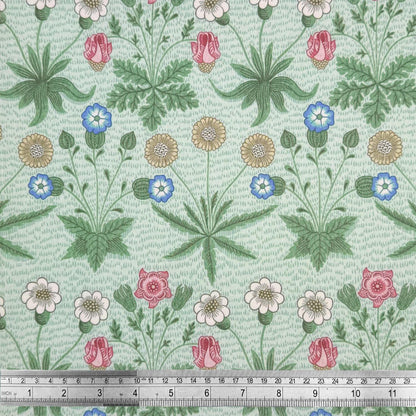 William Morris Coated Tablecloth Daisy Duck Egg , Outdoor Water Resistant, Round Oval Rectangle , Handmade in UK