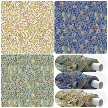 William Morris Pomegranate Tablecloth: Handmade Floral Cotton Table Linen