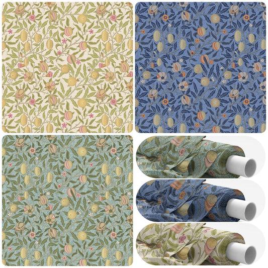 William Morris Pomegranate Tablecloth: Handmade Floral Cotton Table Linen