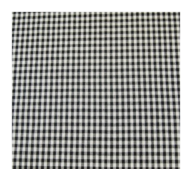 Black Gingham Tablecloth: Handmade Cotton Check Tablecloth