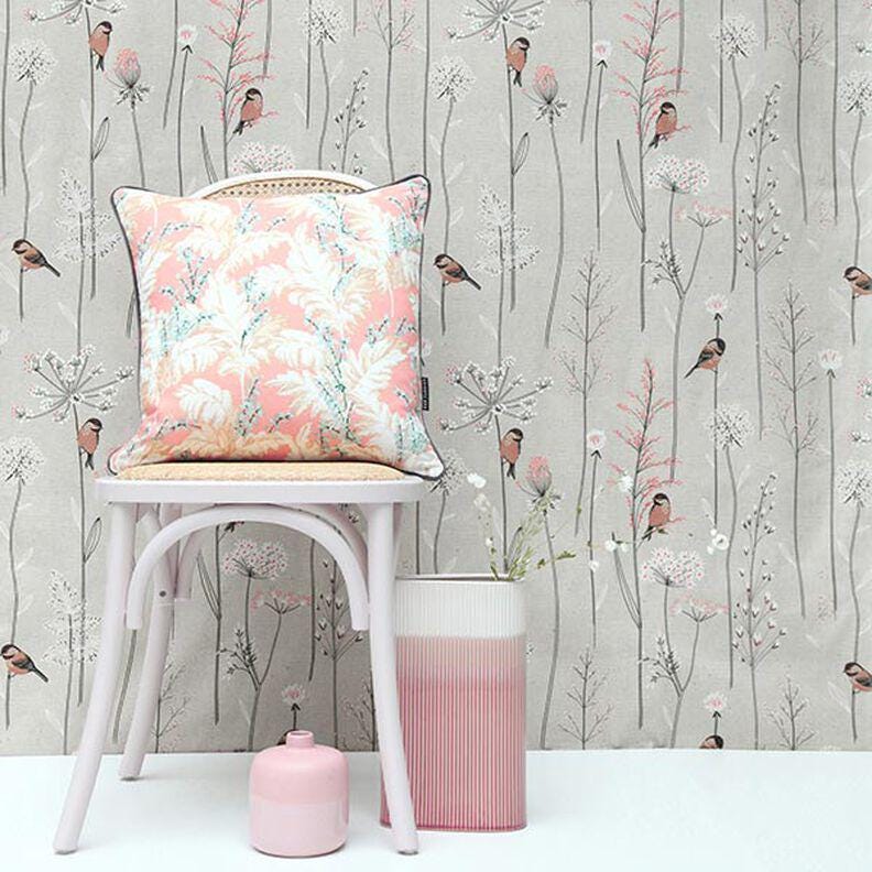 Birds and Twigs Tablecloth: Cotton Linen Look, Handmade in UK