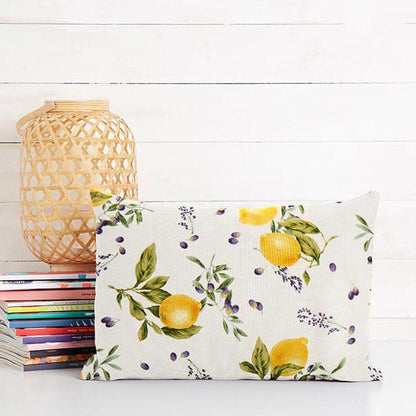 Lemons Tablecloth , Cotton Round Oval Rectangle , Handmade UK