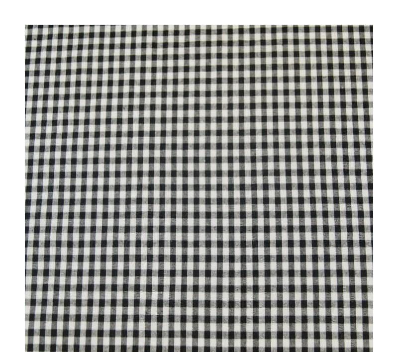 Black Gingham Tablecloth: Handmade Cotton Check Tablecloth
