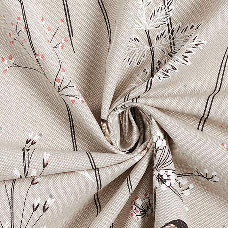 Birds and Twigs Tablecloth: Cotton Linen Look, Handmade in UK