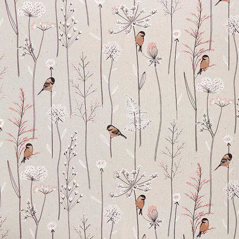 Birds and Twigs Tablecloth: Cotton Linen Look, Handmade in UK