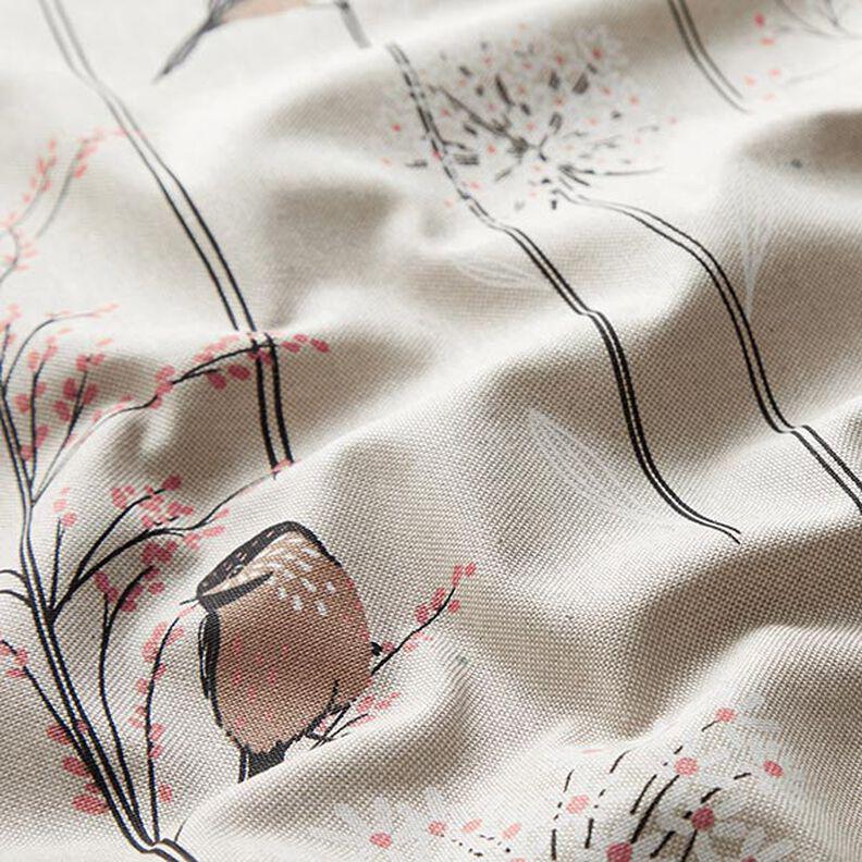 Birds and Twigs Tablecloth: Cotton Linen Look, Handmade in UK