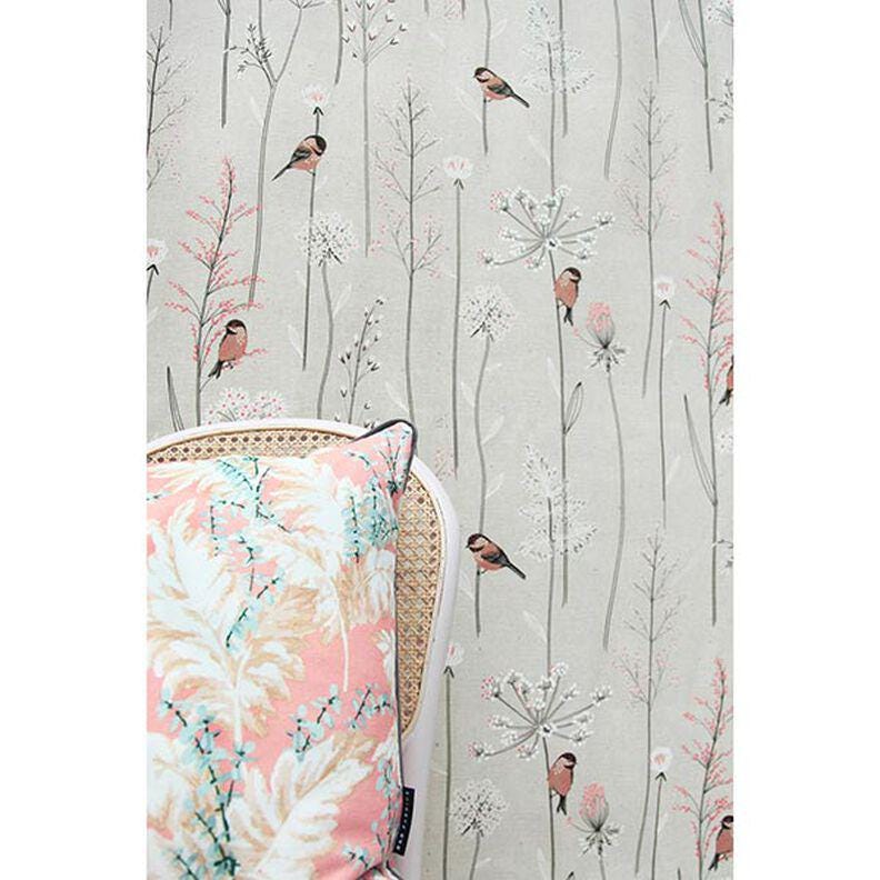 Birds and Twigs Tablecloth: Cotton Linen Look, Handmade in UK