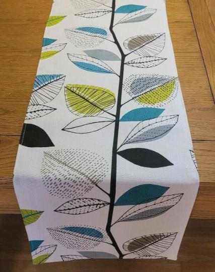 Autumn Leaf Table Runner , Scandi Leaves Table Runner , Fall Leaf Table Runner , Table Decoration , Various Size