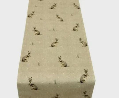 Hartley Hare Table Runner , Hare Natural Beige Table Runner , Table Decoration , Various Size