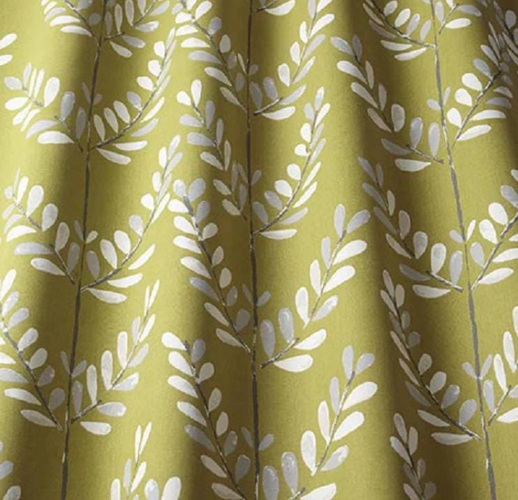 Scandi Sprig Kiwi Tablecloth , Leaf Leaves Tablecloth , Round Oval Rectangle Tablecloth