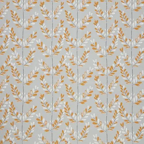 Tangerine Leaf Tablecloth, Scandi Sprig Design, Handmade Cotton