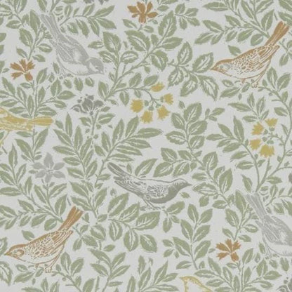 Bird Song Autumn Table Runner, Sage Green Floral Decor, Handmade UK