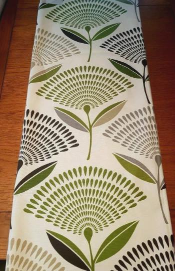 Dandelion Floral Lime Green Table Runner, Various Size