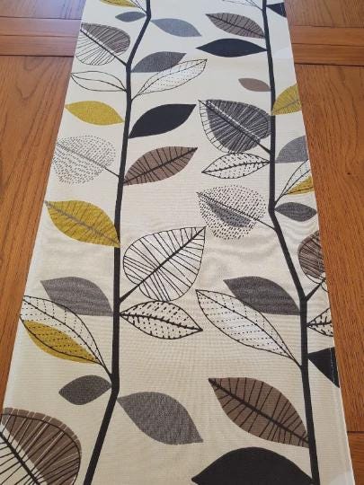Autumn Leaf Table Runner , Scandi Leaves Table Runner , Fall Leaf Table Runner , Table Decoration , Various Size