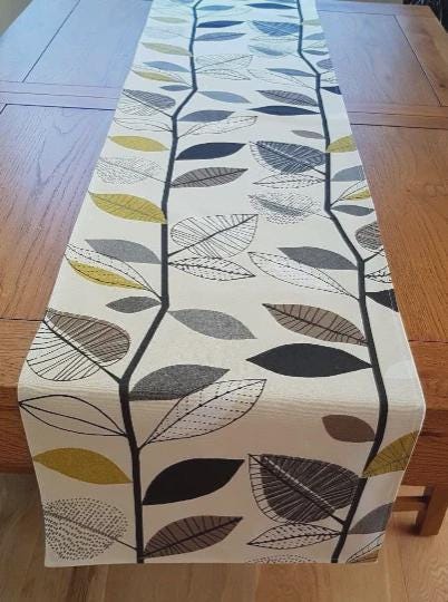 Autumn Leaf Table Runner , Scandi Leaves Table Runner , Fall Leaf Table Runner , Table Decoration , Various Size