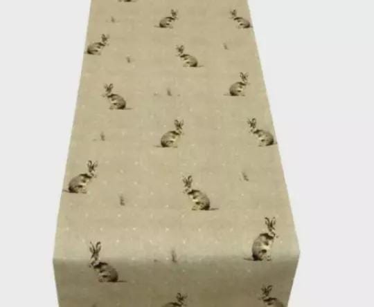 Hartley Hare Table Runner , Hare Natural Beige Table Runner , Table Decoration , Various Size