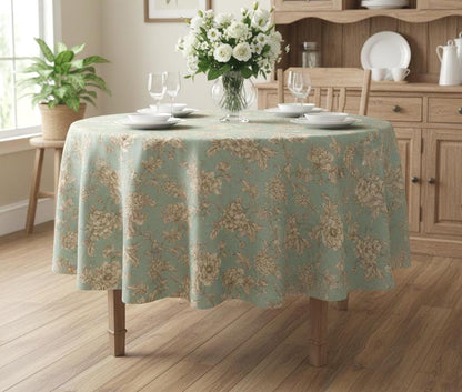 Rose Floral Blossom Tablecloth, Handmade UK