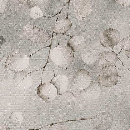 Honesty Leaves Grey Tablecloth , Scandi Botanical Leaf Print Table Cloth , Round Oval Rectangle