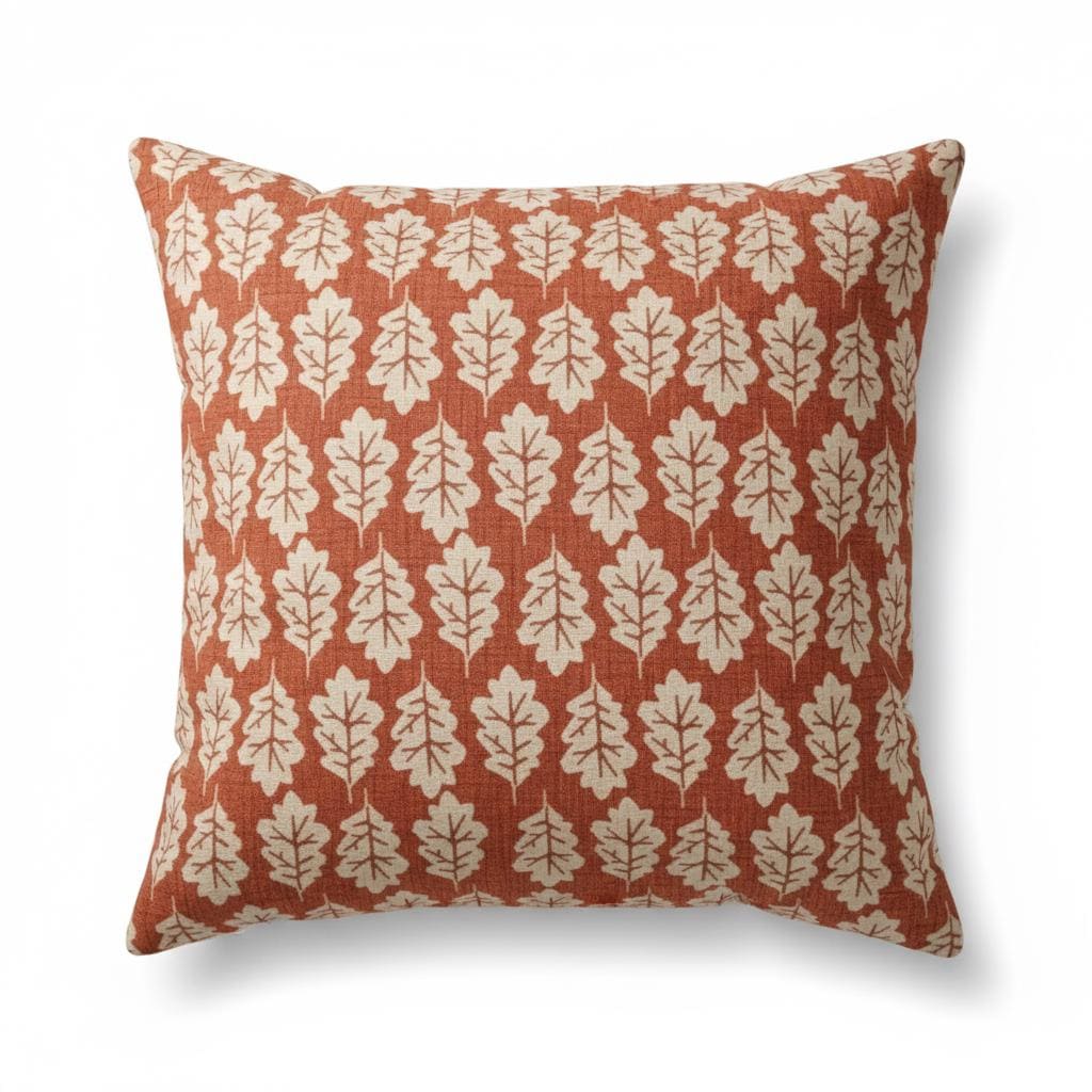 Autumn Leaf Great Oak Paprika Orange Cushion Cover , Throw Pillow , Scatter Cushions , Cushion Cover UK