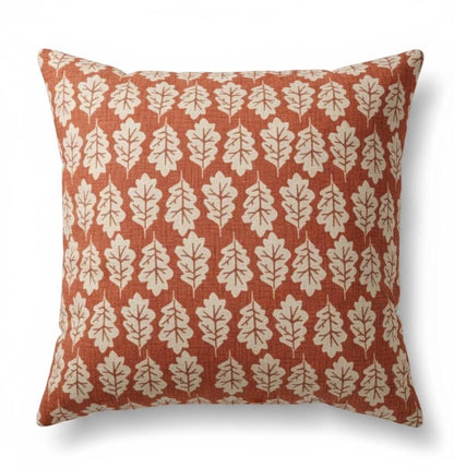 Autumn Leaf Great Oak Paprika Orange Cushion Cover , Throw Pillow , Scatter Cushions , Cushion Cover UK