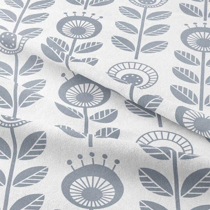 Scandi Dandelion Floral Cotton Tablecloth , Round Oval Rectangle Table Cloth , Handmade UK