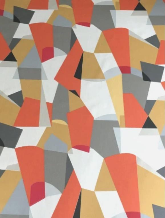 Scion Pucci Orange Geometric Cotton Tablecloth , Round Oval Rectangle , Handmade UK