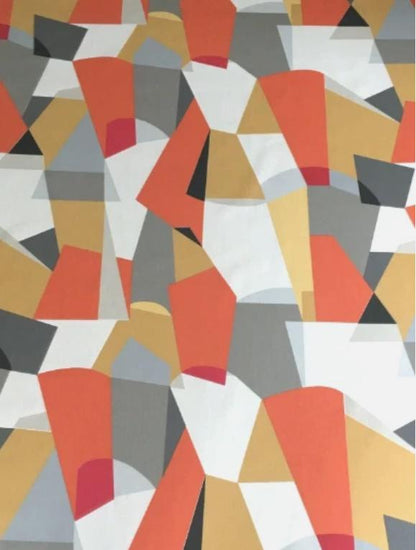 Scion Pucci Orange Geometric Cotton Tablecloth , Round Oval Rectangle , Handmade UK