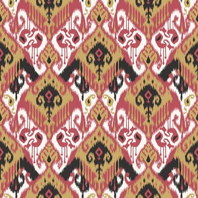 Ikat Geometric Salsa Cushion Cover